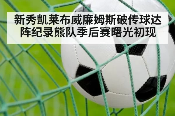 新秀凯莱布威廉姆斯破传球达阵纪录熊队季后赛曙光初现